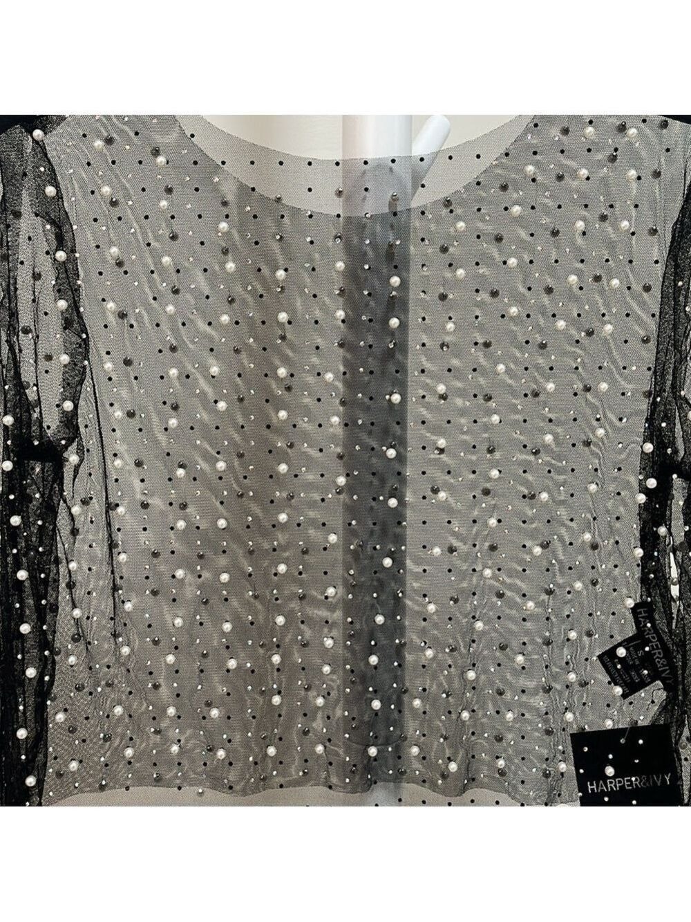 Pearl & Rhinestone Embellished Top - Picture 3 of 9